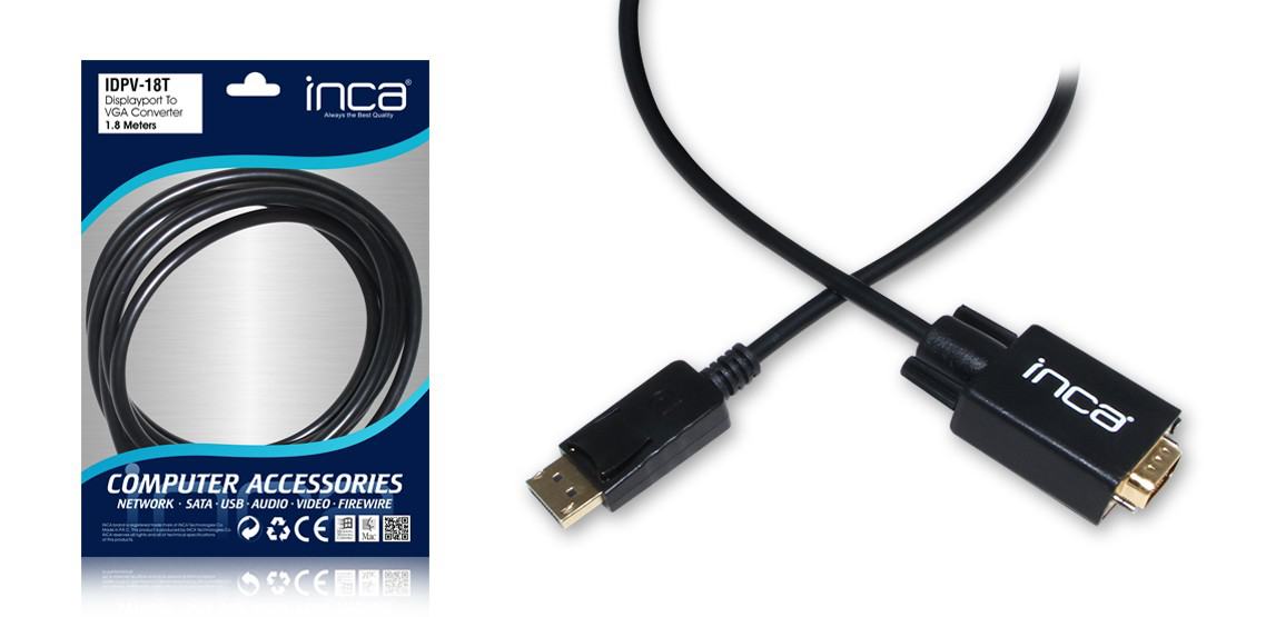 INCA IDPV-18T DISPLAYPORT TO VGA CEVIRICI ADAPTOR