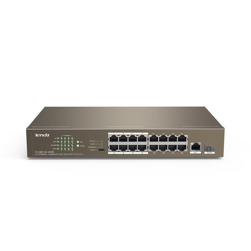 IP-COM F1118P-16-150W 16 PORT YONETILEMZ POE+SWICH16 PORT 10-100 MBPS PO