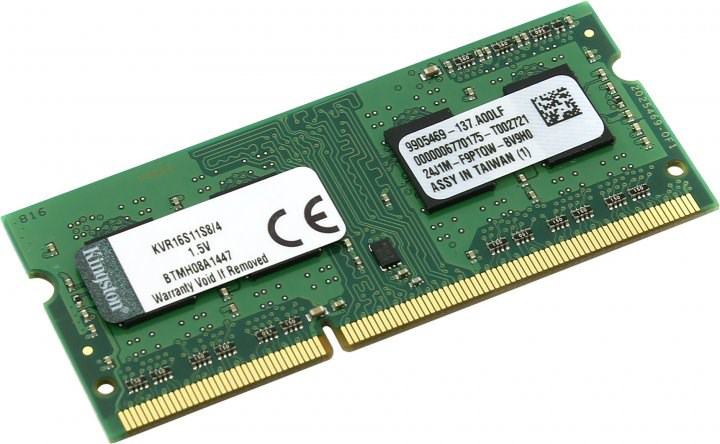 KINGSTON 4GB D3 NB 1600 KVR16S11S8/4WP