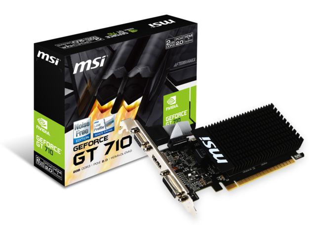 MSI VGA GT 710 2GD3H LP GT710 2GB DDR3 64B DX12 PCIE 3.0 X16 (1XVGA 1X