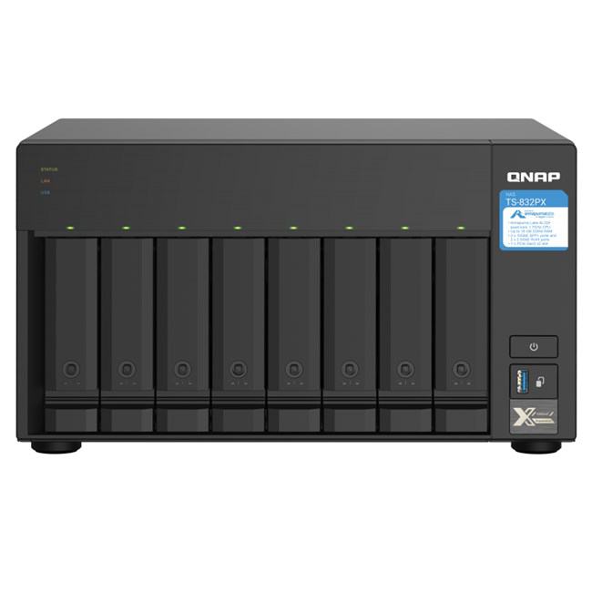 QNAP TS-832PX-2GB RAM 8 HDD YUVALI TOWER NAS