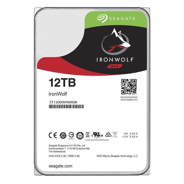 SEAGATE 12TB IRONWOLF 3.5" 7200 256M ST12000VN0008