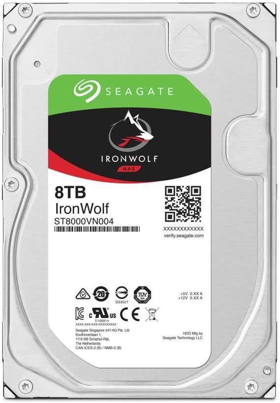 SEAGATE IRONWOLF 3.5 8TB SATA 3.0 256MB 210MB-S RV SENSOR 7200RPM 180TB-Y