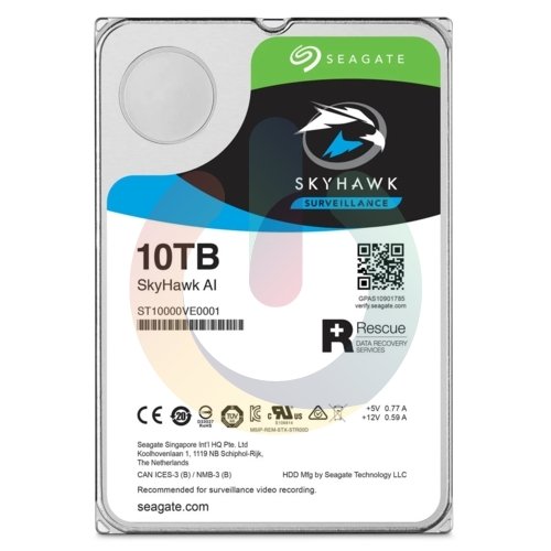 SEAGATE SKYHAWK 3.5 10TB ST10000VE001 SATA 3.0 256MB 210MB-S RV SENSOR 7200RPM