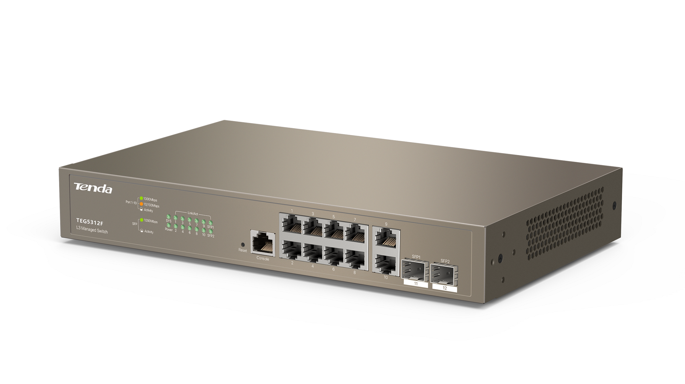 TENDA TEG5312F 10P GIGABIT L3 SWITCH 2 SFP