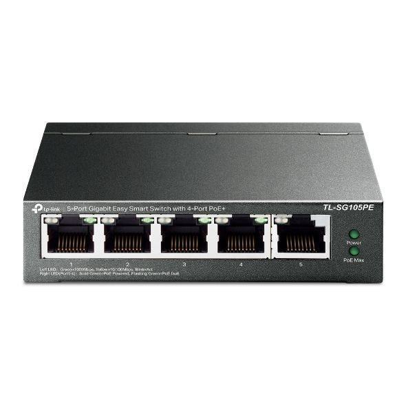 TL-SG105PE TP-LINK 5 PORT GIGABIT 4 PORT POE SMART SWITCH