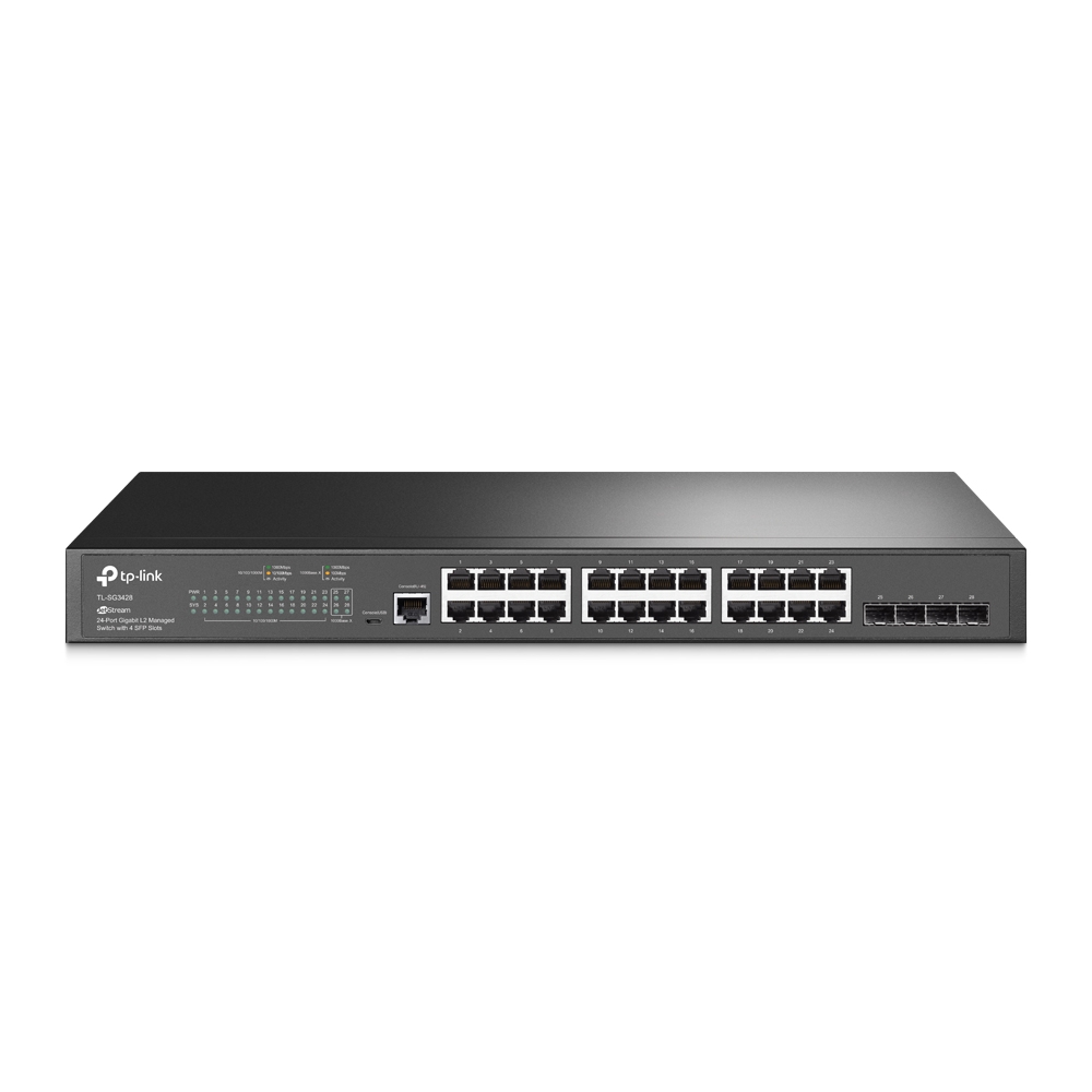 TP-LINK TL-SG3428 24 PORT GIGABIT L2 4 COMBO SFP SLOTLU YONETILEBILIR 