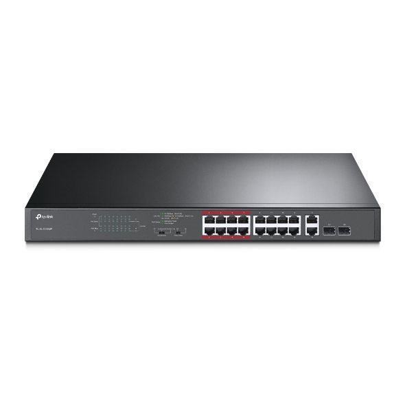 TP-LINK TL-SL1218MP 16 PORT 10-100 + 2 PORT GBIT POE SWITCH