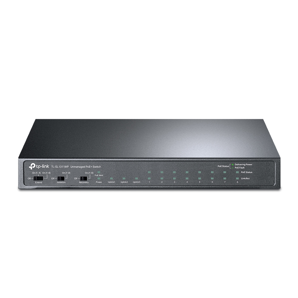 TP-LINK TL-SL1311MP 8 PORT 10-100 + 2 PORT GIGABIT +1 PORT SFP YONETILEMEZ POE SWITCH