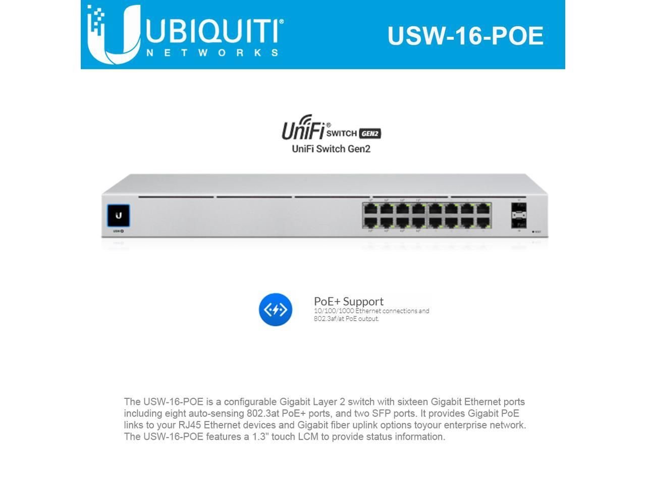 USW-16-POE UBIQUITI POE SWITCH