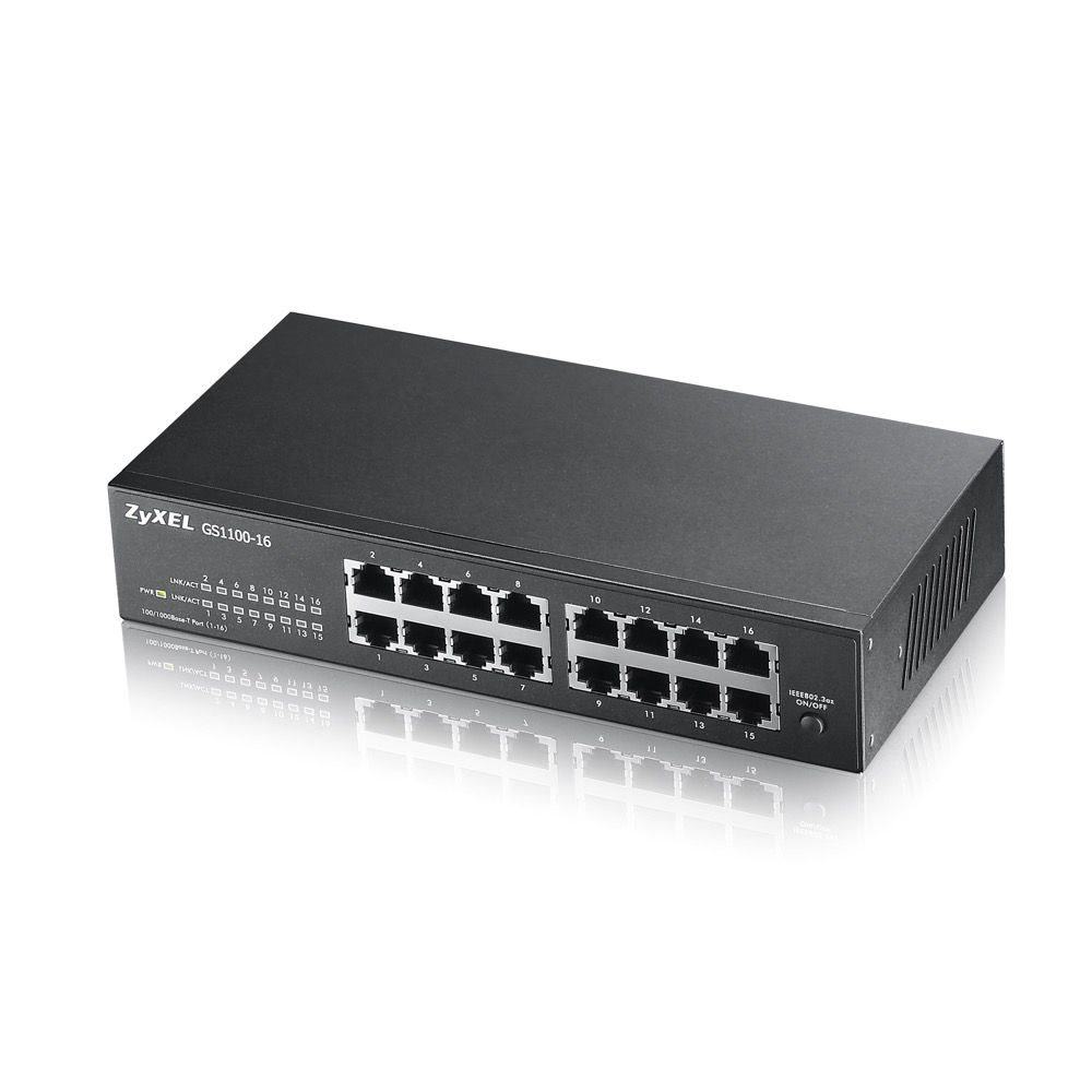 ZYXEL GS1100-16 16 PORT 10-100-1000 YONETILEMEZ GIGABIT SWITCH