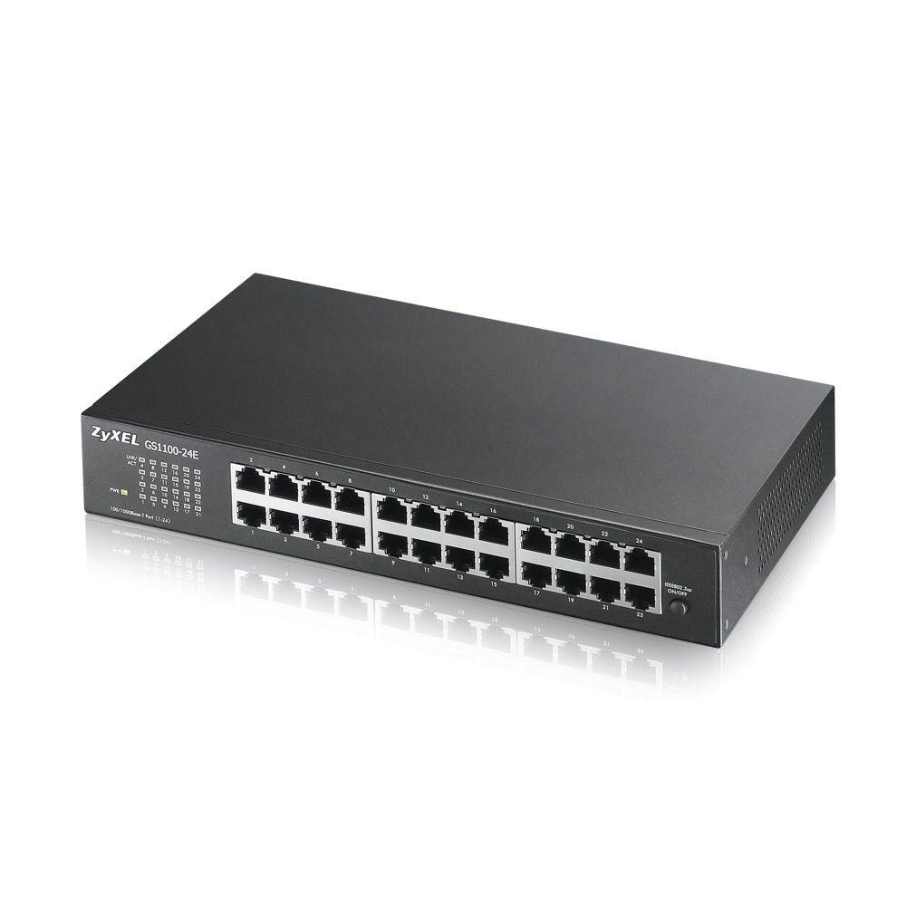 ZYXEL GS1100-24E 24 PORT 10-100-1000 YONETILEMEZ SWITCH