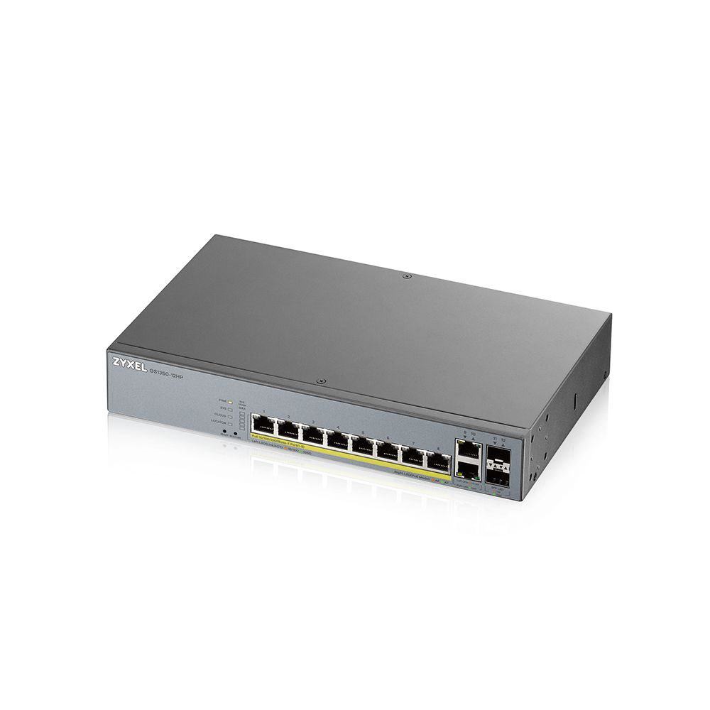 ZYXEL GS1350-12HP 12 PORT YONETILEBILIR POE SWITCH (130 WATT)