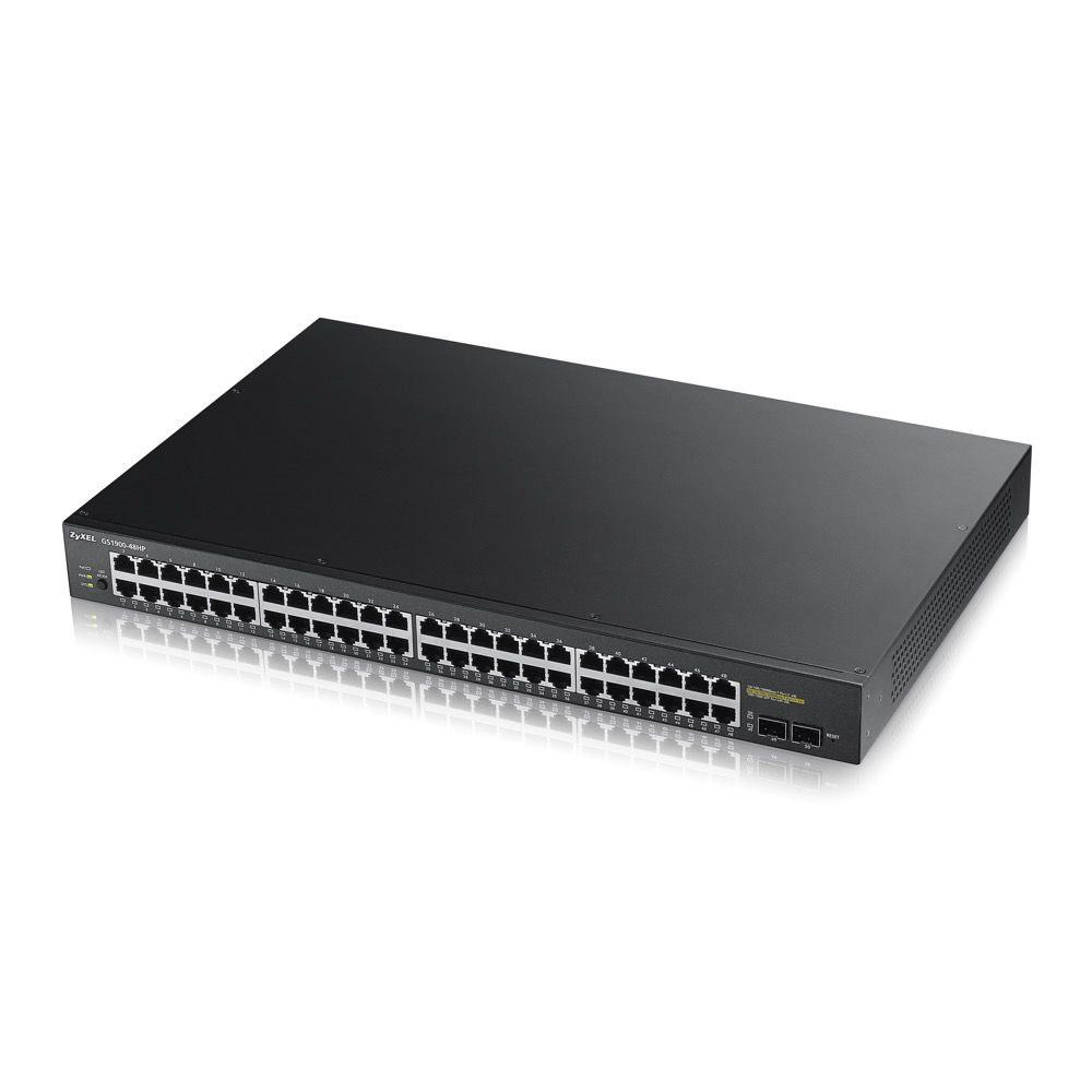 ZYXEL GS1900-48HP 48PORT -24X10-100-1000 POE+2XSFP48 PORT GIGABIT + 24PO