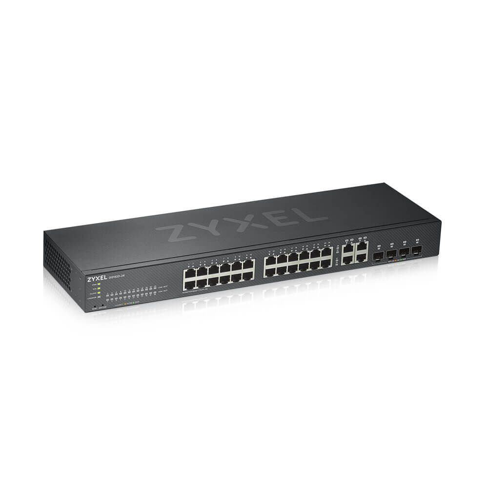 ZYXEL GS1920-24 V2 24 PORT 24X10-100-1000 + 4XDUAL SFP L2 YONETILEBILIR H